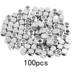 100pcs 3 mm Stainless Steel Cube Spacer Beads Tiny Slide Square Spacer Beads Smooth Handicraft Loose Beads for DIY Bracelet Necklace Earrings Jewelry Making, Hole: 1.5 mm