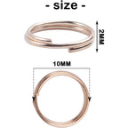 BronaGrand 200 Pieces Small Key Chain Rings Split Ring Key Chains for Keys Organization,10mm Diameter