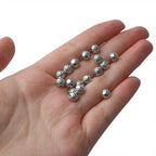 100pcs Antique Silver Tibetan Bead Spacers Alloy Rondelle Ball Spacers Loose Beads Jewelry Round Beads for DIY Crafts Supplies Jewelry Making,6MM
