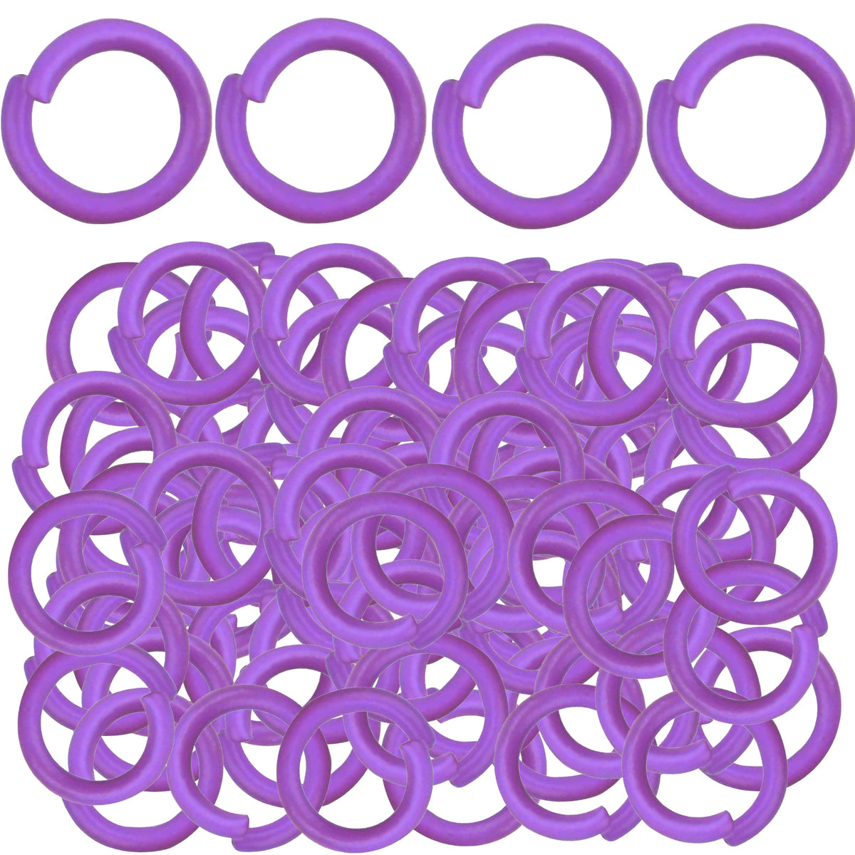 300pcs 10 Colors 8mm Open Jump Rings Metal Single Jump Ring Links Wire Ring Connectors with a Plastic Box for DIY Choker Necklaces Bracelet Jewelry Making