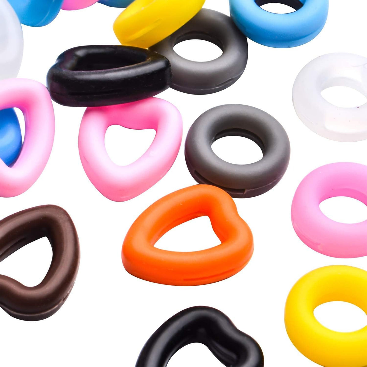 Glasses Ear Grips, 12 Pairs Eyeglass Ear Grips Anti-slip Ear Holder Silicone Soft Glasses Ear Hooks for Reading Sport Spectacle Sunglasses Glasses, Pink, White, Blue, Black, Orange, Brown