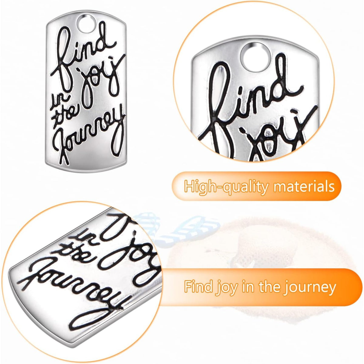 50 Pieces Antique Silver Inspirational Word Charms Alloy Engraved Motivational Words Message Pendants Charms for DIY Necklace Earrings Keychains Jewelry Making