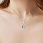 20 Sets of Angel Wing Clip on Charms with Lobster Clasp Antique Silver Double Wings Dangle Pendant Clasps Hanging Ornaments for DIY Earrings Keychains Crafts Jewelry Making