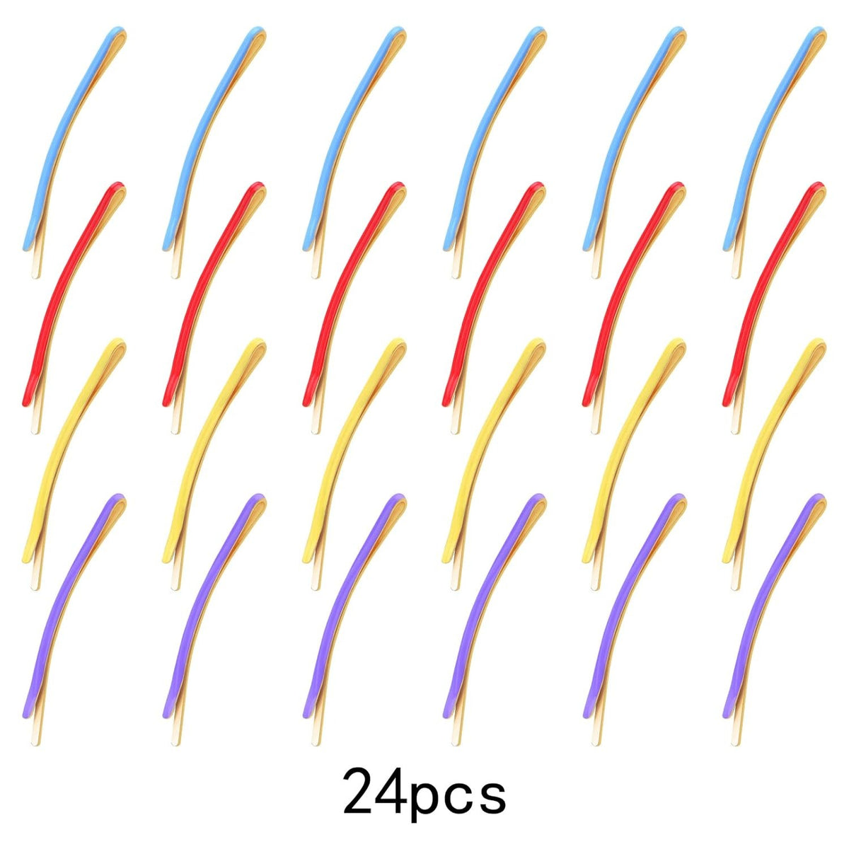 24 Pieces Enamel Bobby Hair Pins Simple Metallic Hairpin Barrettes Fashionable Hair Clips Accessories for Hair Decoration Women Girls Party Gifts, 4 Colors