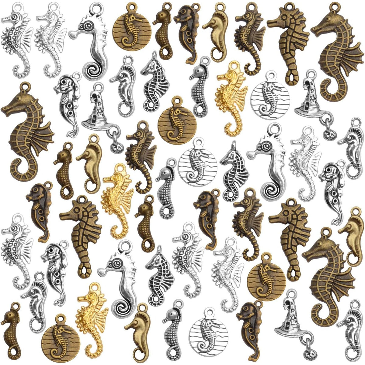 100g Seahouse Charms Alloy Ocean Animal Charms Seahouse Charm Pendants for DIY Earrings Bracelet Jewelry Crafts Making Accessories