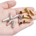 Beads Caps Making, 100pcs Antique Beads Caps Tibetan Style Cone Caps Metal Beads End Caps Flower Bead Caps Tassel Crafts DIY for Jewelry Making, 17.5 8.5mm