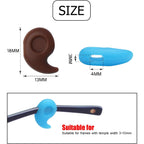12 Pairs Silicone Eyeglasses Retainers Eyeglasses Ear Hook Anti-slip Eyeglasses Holder Glasses Ear Hook Grip for Kids Adults Eyeglasses