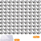 100pcs Antique Silver Oval Spacer Beads Alloy European Large Hole Loose Beads with A Plastic Box for DIY Bracelet Jewelry Making Handmade Decor, Hole: 4.3 mm
