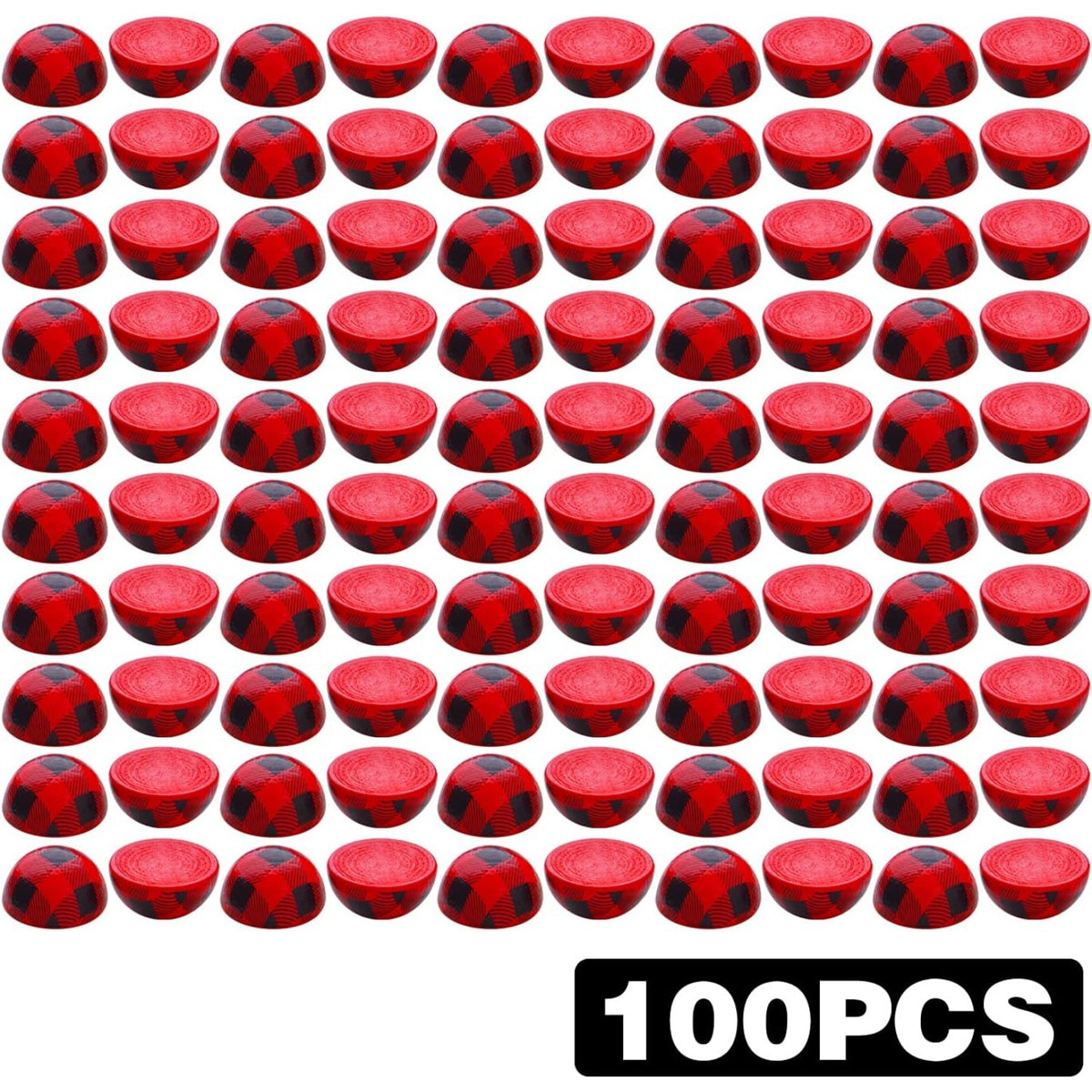 100pcs 15 mm Half Wooden Round Balls Natural Wood Craft Beads Unfinished Split Wood Balls for DIY Paint Christmas Home Party Ornament Art Crafts Decor Supplies, White