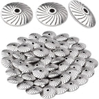 50pcs Antique Silver Gear Spacer Bead Alloy Tibetan European Spacers Round Beads Jewelry Bead Charms with A Box for DIY Bracelets Jewelry Making,11.5×3.5×2mm