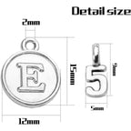 3 Sets (78pcs) Round Letter Charms 26 Alphabet A-Z Pendants and 5 Sets (50pcs) 0-9 Number Charms for Jewelry Making Crafts DIY