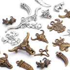 100g (40-60pcs) Mixed Cow Charms Alloy Cattle Pendant Charms Vintage Jewelry Findings for Making Braclet Necklace Crafts