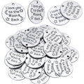 Inspiration Words Charms, 30 Pieces Lettering Saying Charms Messages Pendants Beads Jewelry Making Findings for DIY Necklace Bracelet - 24.5mm