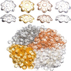 Flower Bead Caps, 800Pcs Filigree Flower Beads Caps Alloy Spacers Beads for DIY Jewelry Making Bracelet Necklace Earrings