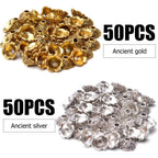 100pcs 9mm Tibetan Style Alloy Flower Caps Spacer Bead Caps Flower Beads End Caps Spacer Caps with A Box for DIY Jewelry Crafts Making(Antique Silver and Antique Gold)