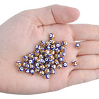 50pcs Blue Evil Eye Beads Gold Alloy Spacer Beads for DIY Crafts Jewelry