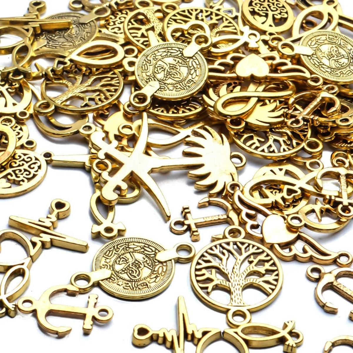 100g(40~70pcs) Mixed Connector Tree of Life Charms Infinity Symbol Pendants Beads Connector for DIY Necklace Bracelet Jewelry Making