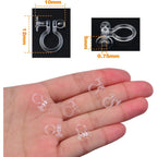 20 Pieces Clear Clip-on Earring Converters Resin Earring Finding Components for Non Pierced Ears DIY Earring Jewelry Making, 12x10mm