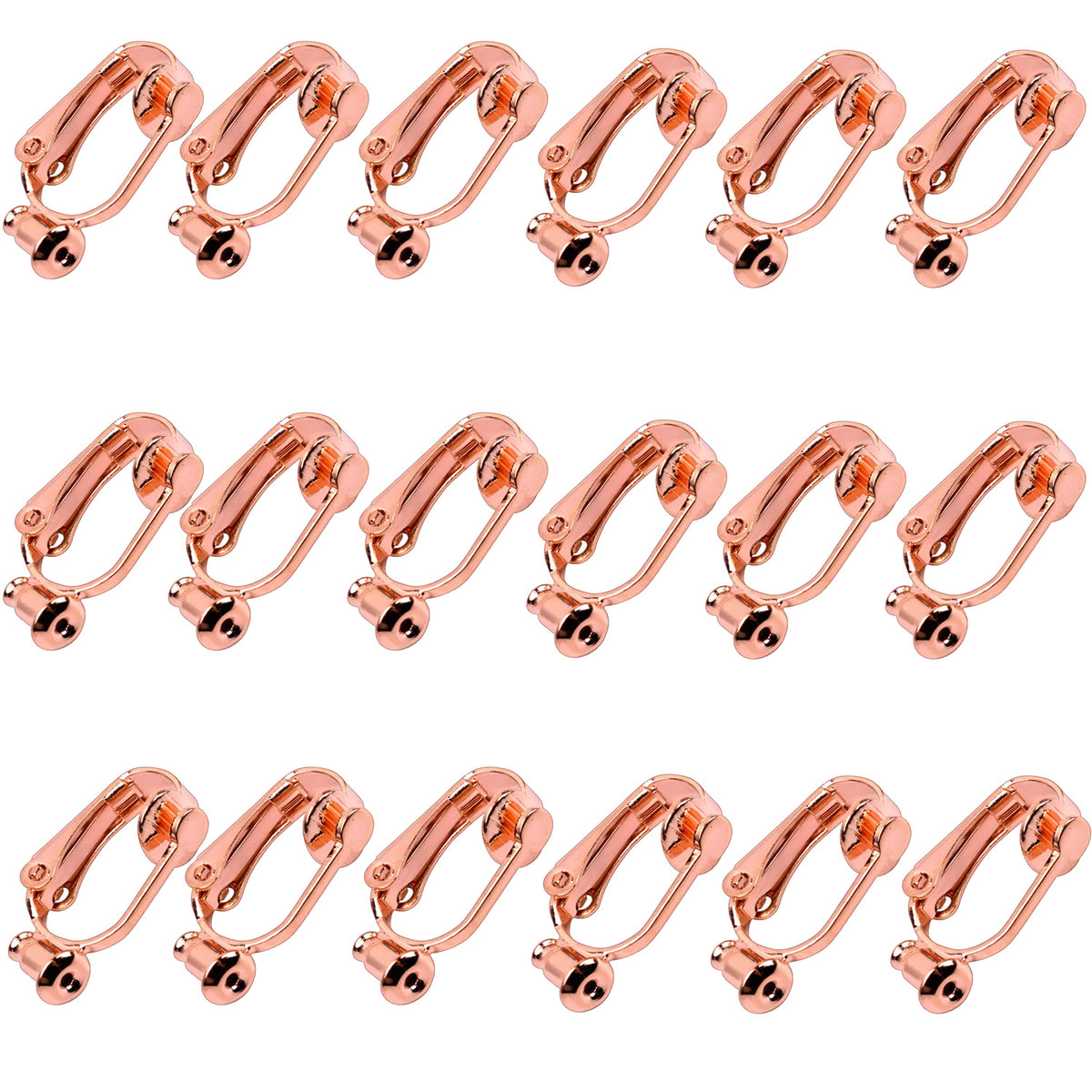 Clip-on Earring Converter,18 Pieces Earring Clip Converter Components Findings with Post for Non-Pierced Ears Jewelry Making