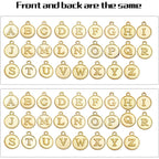 4 Sets(104 pcs) Alloy A-Z Initial Alphabet Letter Mixed Charms Pendants for DIY Jewelry Making,Bracelet and Crafting