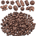 100 Gram(About 150-200pcs) Antique Copper Spacer Beads Charm Bead Spacers Jewelry Findings Accessories for Bracelet Necklace Jewelry Making(Dark Color)