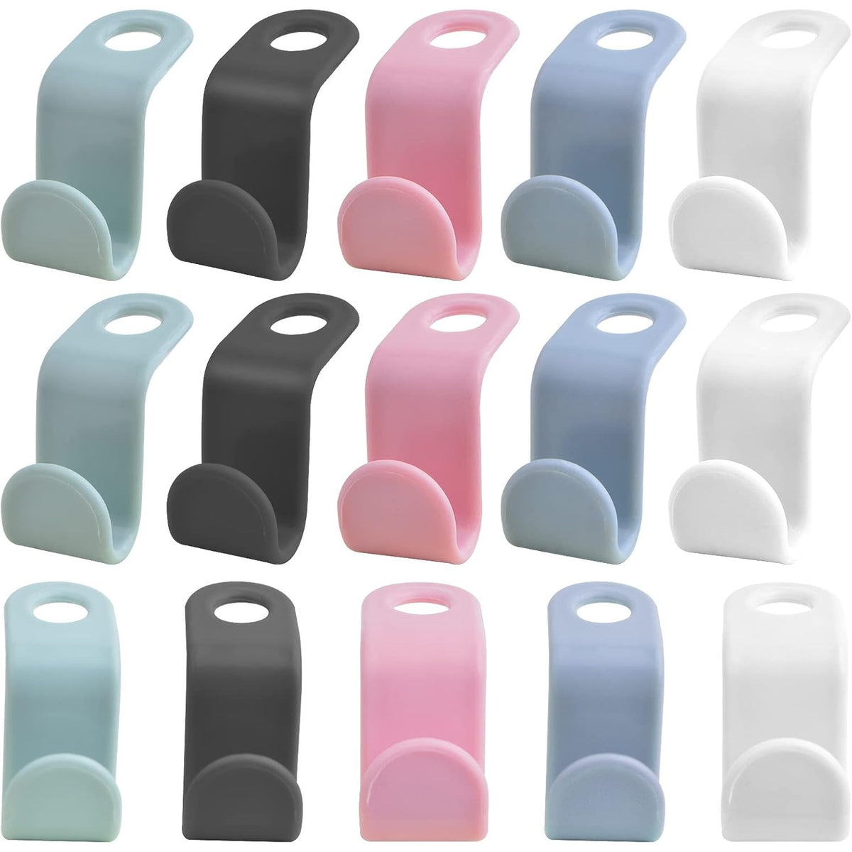 50pcs Clothes Hanger Connector Hooks Plastic Space Saving Cascading Hanger Hooks Closet Organizers Space Saver Hanger Extenders for Clothes Closet Wardrobe Storage, 5 Colors