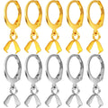 20pcs Stainless Steel French Earring Hooks Hypoallergenic Leverback Ear Wire Round Earring Hooks with Pendant Clasps for DIY Earring Jewelry Making Supplies, 2 Colors