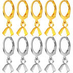 20pcs Stainless Steel French Earring Hooks Hypoallergenic Leverback Ear Wire Round Earring Hooks with Pendant Clasps for DIY Earring Jewelry Making Supplies, 2 Colors