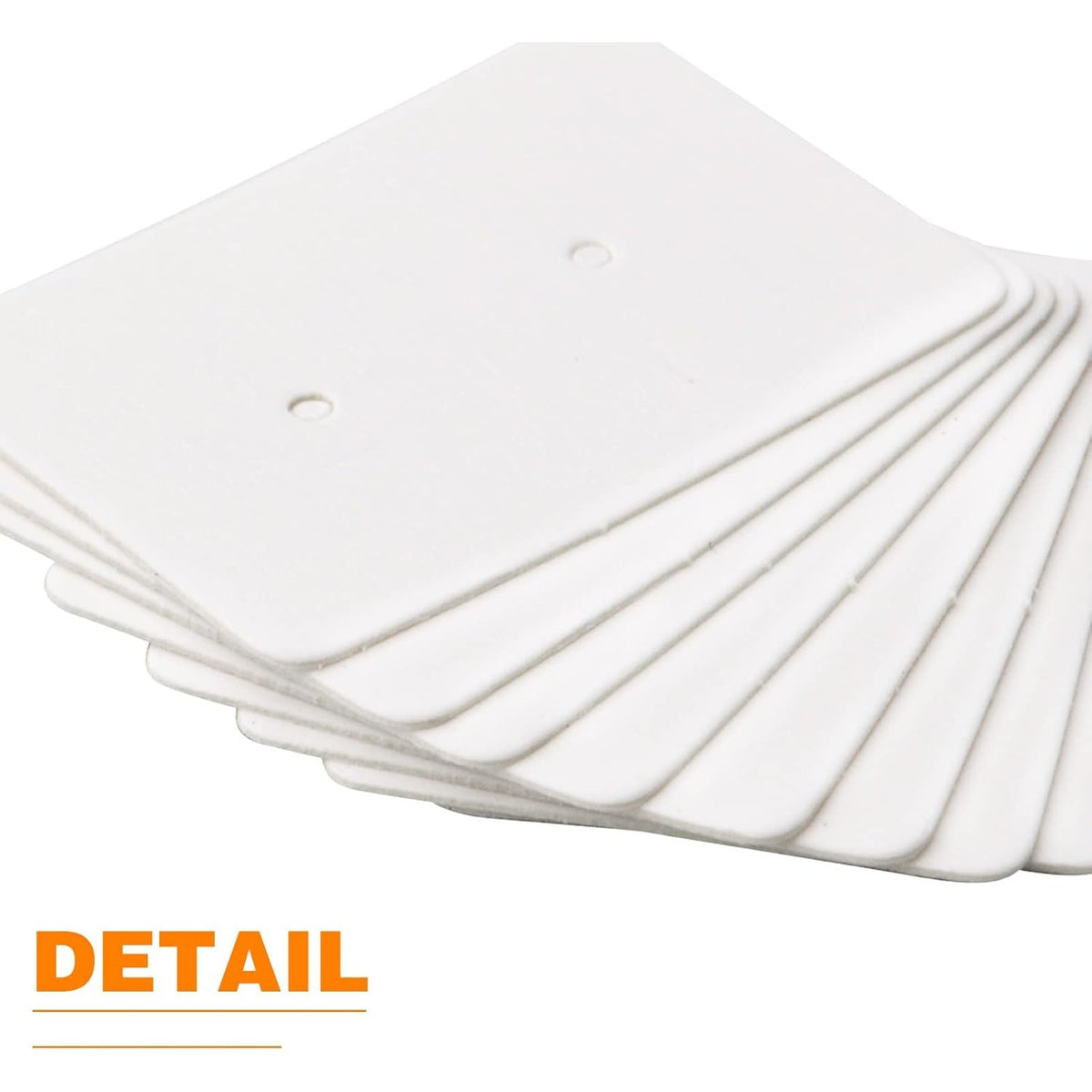 300pcs White Mini Rectangle Shape Earring Display Cards Paper Earring Card Holder Price Label Tags Cards for Ear Studs Display Jewelry Packaging, 3.5 cm x 2.5 cm
