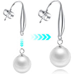 50pcs Earring Hooks Teardrop Ear Wire Hooks with 50pcs Stainless Steel Butterfly Earring Backs for Jewelry Making