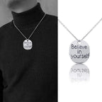 Inspirational Words Charm, 30pcs Inspirational Message Pendant believe in yourself Charms Beads Craft Supplies for Jewelry Making