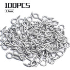 Small Eye Hooks,100pcs 13x7mm Mini Eye Pins Eye Screw Hooks Metal Eyelets Screw Eye Lags for Resin Jewelry Bead Plastic Wood