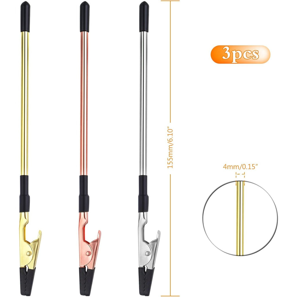 3 Pieces Bracelet Tool Buddy Assistant Clips Jewelry Helpers Fastening and Hooking Equipment for Necklace Watch Band Keychain Clasps Zippers, 3 Colors
