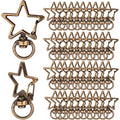 40pcs Star Shape Swivel Lobster Clasps Zinc Alloy Spring Clasp Snap Hooks Keychain Clips for DIY Keyrings Backpacks Purses Connector Accessories Supplies, Antique Bronze