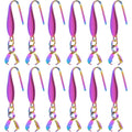 30pcs Stainless Steel Earring Hooks Rainbow Color Pendant Clasp Earring Hooks Ear Wire Buckle Dangle Earrings for DIY Jewelry Making Birthday Wedding Anniversary Favor Gifts