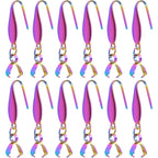30pcs Stainless Steel Earring Hooks Rainbow Color Pendant Clasp Earring Hooks Ear Wire Buckle Dangle Earrings for DIY Jewelry Making Birthday Wedding Anniversary Favor Gifts