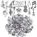 Music Notes Charm,100 Grams Alloy Multistyle Musical Notation Symbol Charm Pendant Connector for DIY Jewelry Making Accessaries(About 70-90pcs)