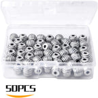 50pcs Tibetan Antique Silver Oval Shape Spacer Beads Column Spacer Bead Jewelry Spacers Charm Beads for DIY Bracelet Jewelry Making Crafts Supplies