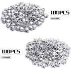200pcs Alloy Antique Silver Star Heart Spacer Beads for DIY Handmade Charms Bracelets Necklace Accessories Jewelry Crafts Making