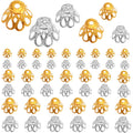 600pcs 3 Sizes Flower Bead Caps, 2 Colors, Elegant DIY Jewelry Making, Female Birthday Occasion