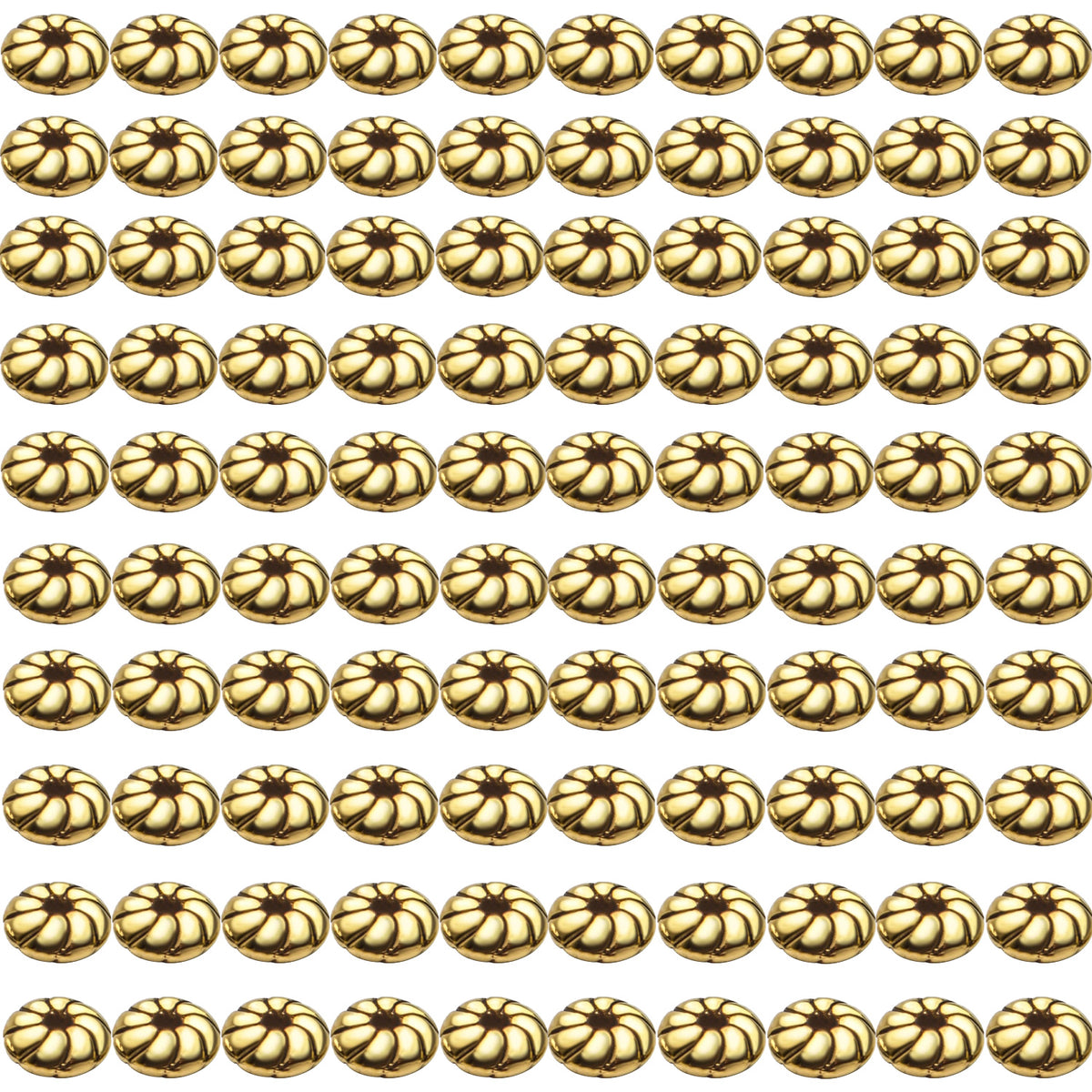 Flat Round Spacer Beads, 200pcs 6mm Tibetan Alloy Spacer Beads Flat Round Spacer Beads Jewelry Findings Accessories for Bracelet Necklace Jewelry Making, Antique Golden and Antique Silver