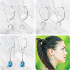 50pcs Stainless Steel Leverback Earring Hooks Hypoallergenic Lever Back French Ear Wire Dangle Hooks with 50pcs Jump Rings for DIY Earrings Jewelry Making Findings