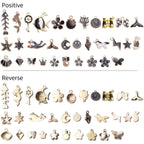 Black Enamel Charms,31pcs Gold Plated Enamel Charms Mixed Flower Star Cat Fish Pendants Jewelry Making Accessories for Necklace Bracelet Earrings