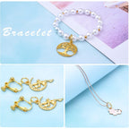 1200pcs Golden Split Jump Rings Double Closed Jump Rings Jewelry Split Rings with a Craft Jump Loop Opener for DIY Art Crafts Handmade Decoration, 4mm/5mm/6mm/7mm/8mm/10mm