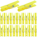 100 Pieces Mini Plastic Clothespins Sturdy Photo Paper Clips Decorative Craft Clips for Hanging Picture Arts Scrapbooking Home Wedding Decor, Yellow