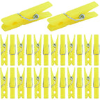 100 Pieces Mini Plastic Clothespins Sturdy Photo Paper Clips Decorative Craft Clips for Hanging Picture Arts Scrapbooking Home Wedding Decor, Yellow