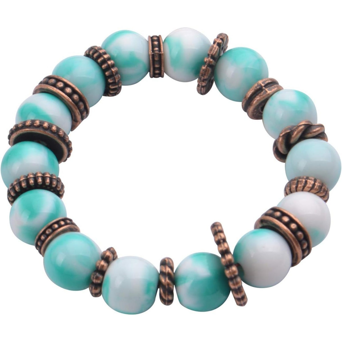 100 Gram(About 170-300pcs) Spacer Beads Jewelry Bead Charm Spacers Alloy Spacer Beads for Jewelry Making DIY Bracelets Necklace and Crafting,Antique Copper