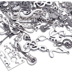 Music Notes Charm,100 Grams Alloy Multistyle Musical Notation Symbol Charm Pendant Connector for DIY Jewelry Making Accessaries(About 70-90pcs)