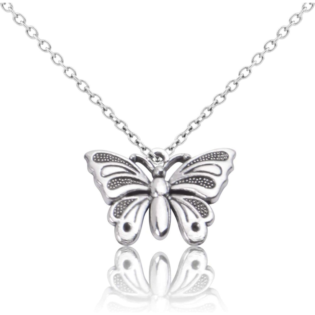 60pcs Silver Butterfly Charms Tibetan Butterfly Shape Alloy Pendants Insect Charms for DIY Necklace Bracelet Earrings Jewelry Making