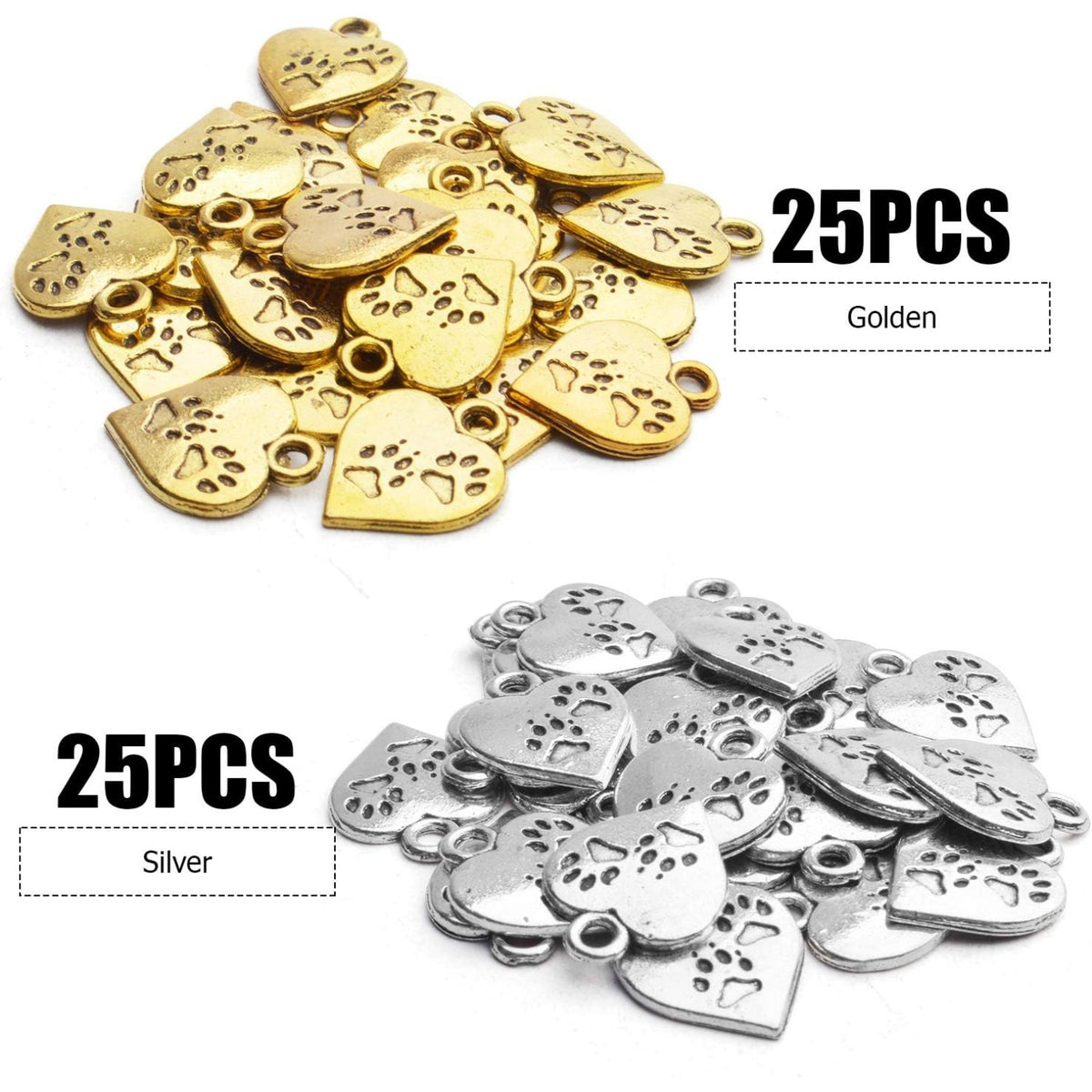 50pcs 17mm Alloy Heart Shape Charm Love Charms Tibetan Dangle Heart Charms Jewelry Charms Pendants for Bracelet Earring Necklace Jewelry Making Accessories